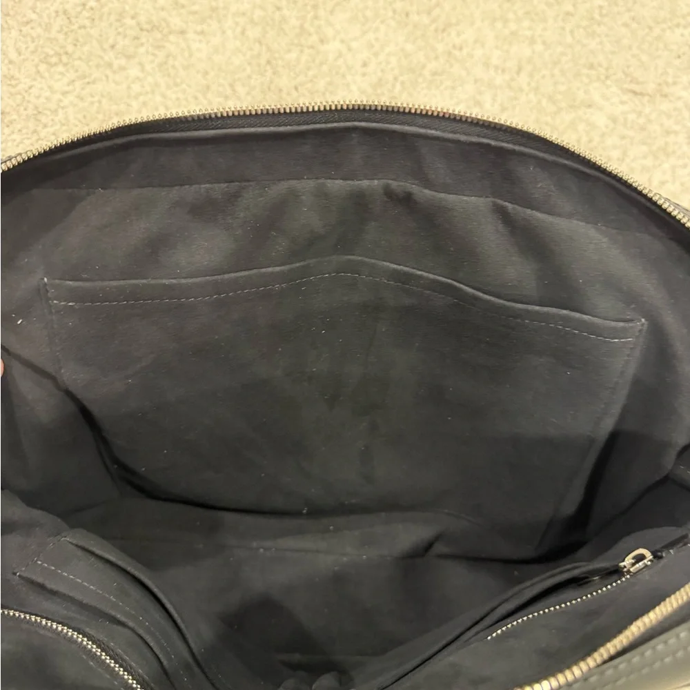 Louis Vuitton Navy Checkered Briefcase/laptop Bag